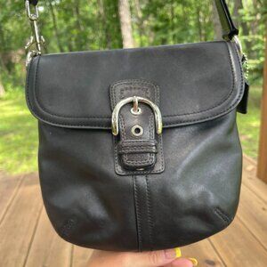Vintage Coach Black Crossbody Buckle Bag